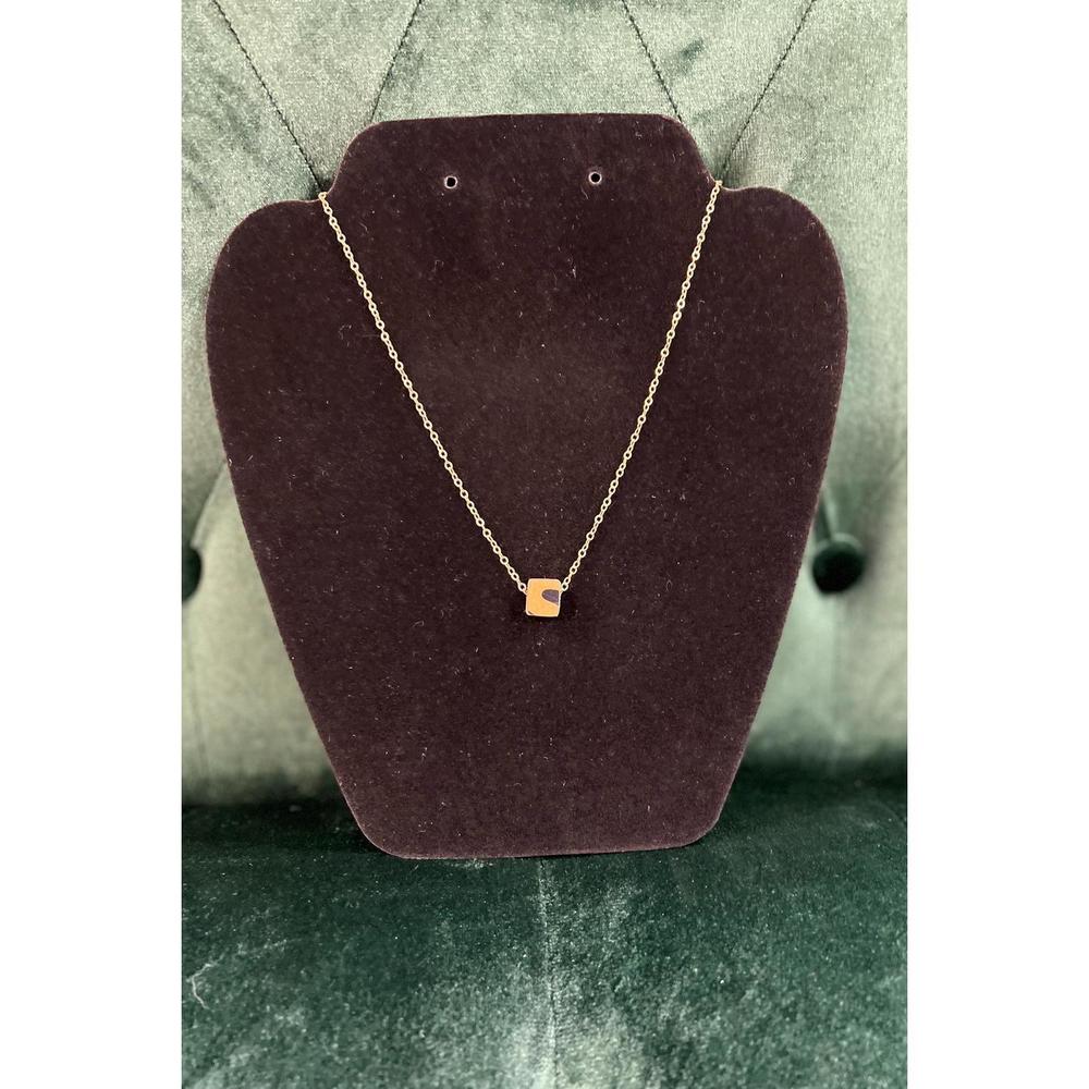 NEW APRES women's cruiser ski gold plated necklace in gold/black